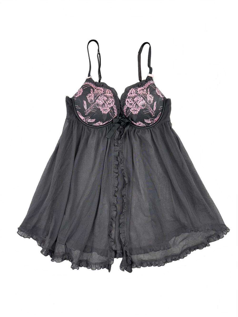 Victoria's Secret Sexy Little Things Floral Push Up Babydoll Lingerie - Picture 2 of 7